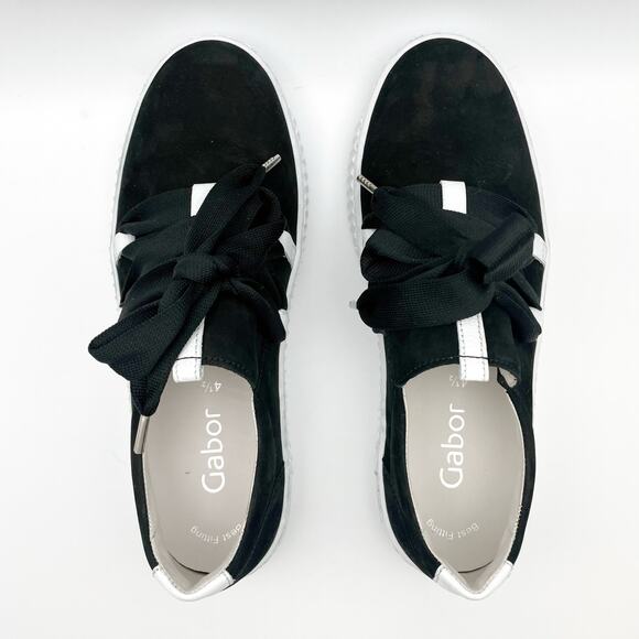 Gabor Women's 43.333 Platform Sneaker US 5 M EU 35 Black Leather NWOB - Picture 10 of 12